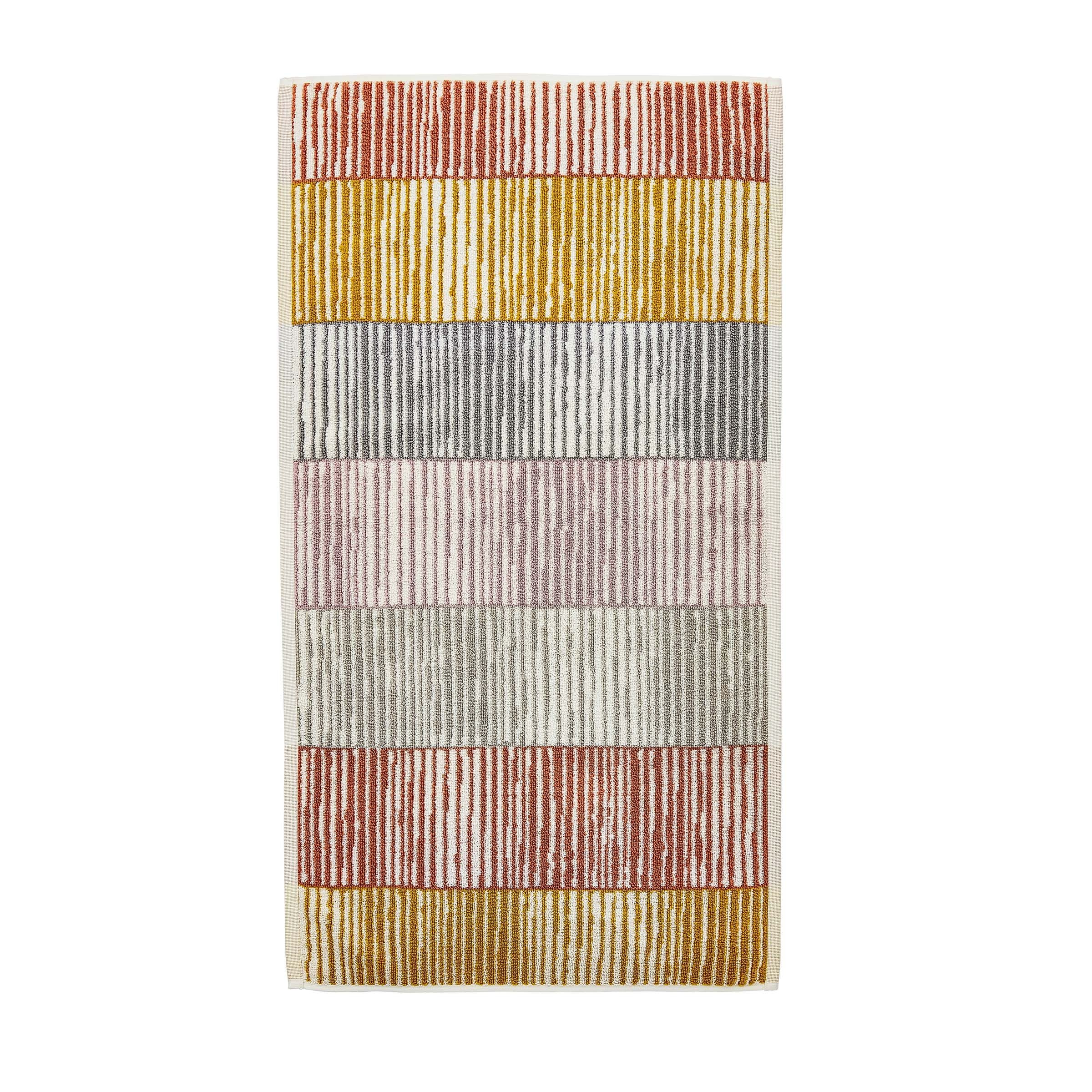 Cassia Striped Bath Mat By Helena Springfield In Cinnamon Yellow